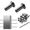 Nerūdijančio plieno apsauginės įvorės 3.2mm trosui, juodos, DIY turėklai, 1/8 colio trosų apsaugos, T316 plienas, trosų turėklų apsaugos.