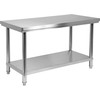 Yato Nerūdijančio plieno darbo stalas 1600x600x850 mm, su lentyna, centrinis stalas