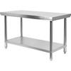 Yato Nerūdijančio plieno darbo stalas 1600x600x850 mm, su lentyna, centrinis stalas