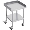 Nerūdijančio plieno darbo stalas 610x610 mm su ratukais, komercinis maisto ruošimo stalas, metalinis restorano stalas, virtuvės stalas, gamybos stalas