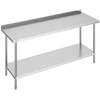 Nerūdijančio plieno darbo stalas komercinei virtuvei, 610 x 1829 x 914 mm maisto ruošimo stalas, reguliuojamo aukščio lentyna, gamybos stalas, virtuvės stalviršis, nerūdijančio plieno stalas
