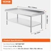 VEVOR Nerūdijančio plieno darbo stalas 76 x 152 cm