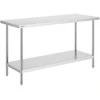 Nerūdijančio plieno darbo stalas maisto ruošimui 610x1524x864 mm, komercinis virtuvės stalas, gamybinis stalas, nerūdijančio plieno stalviršis