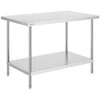 Nerūdijančio plieno darbo stalas maisto ruošimui 762x1219x864 mm, komercinis stalas, virtuvės darbastalis, maisto gamybos stalas, restorano stalas