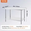 VEVOR Nerūdijančio plieno darbastalio stalas 76x121 cm