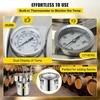 Nerūdijančio plieno distiliavimo aparatas su siurbliu ir termometru, 11.4L rinkinys viskiui, vynui ir spiritui gaminti, DIY naminis bravoras