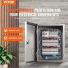 Nerūdijančio plieno elektros skydelio dėžė, sieninė lauko dėžutė IP66, su montavimo plokšte ir užraktu, vandeniui atspari metalinė paskirstymo spinta, elektros įrangos korpusas