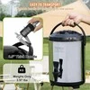 Nerūdijančio plieno izoliuotas gėrimų dozatorius 6 litrų karštų ir šaltų gėrimų serveris su čiaupu, maistinis termosas gėrimams, 6 L izoliuota gėrimų talpa, termo indas gėrimams