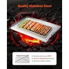 Nerūdijančio plieno keptuvė, universali plokščia viršutinė plokštė dujinei kepsninei, Teppanyaki gaminimui, nešiojami šeimos indai, stovyklavimo keptuvė, lauko BBQ keptuvė