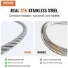Nerūdijančio plieno lynas turėklams, 3.18 mm skersmens, 182.3 m ilgio, 7x7 gijų plieno lynas