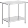 Nerūdijančio plieno maisto gamybos stalas 610x914x864 mm, komercinis, metalinis, virtuvės, restorano
