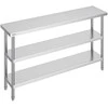 Nerūdijančio plieno maisto ruošimo stalas 356x1524x864mm, komercinis, virtuvės, metalinis, 14x60 colių, darbastalis, gamybos stalas