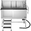 VEVOR Šunų maudymo vonia su laiptais ir filtru