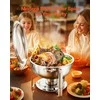 Nerūdijančio plieno trintuvės rinkinys, 5 litrų bufeto serveris, apvalus maisto šildytuvas vakarėliams, maitinimui, banketų serveris