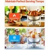 Nerūdijančio plieno trintuvės rinkinys, 5 litrų bufeto serveris, apvalus maisto šildytuvas vakarėliams, maitinimui, banketų serveris