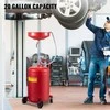 Nešiojamas alyvos išleidimo bakas, 80 litrų talpa, oru valdomas alyvos išleidėjas alyvos keitimui, skysčių perkėlimui, reguliuojamas piltuvo aukštis