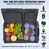 Nešiojamas automobilinis šaldytuvas-šaldiklis, kompresorinis, 25 l dviejų zonų, namams, automobiliui, elektrinė aušintuvo dėžė, kelioninis šaldiklis, mini baras