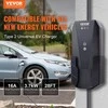 Nešiojamas elektromobilių įkroviklis, 16A, 3,7 kW, 8,6 m laidas, IP66