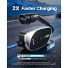 Nešiojamas elektromobilių įkroviklis, 7.4 kW su 6 m kabeliu, Type 2 vienfazis, reguliuojama srovė, LCD ekranas, IP66 valdymo blokas, mobilus įkrovimo stotelė, EV įkroviklis