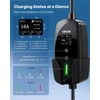 Nešiojamas EV įkroviklis su 8 m kabeliu, IP66 valdymo blokas, reguliuojama srovė, mobili įkrovimo stotelė, elektromobilių įkroviklis, 11 kW įkrovimo laidas