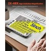 Nešiojamas skaitmeninis didintuvas silpnaregiams, 127 mm HD ekranas, 2X-48X elektroninė skaitymo pagalba su 13 MP dvigubu objektyvu, 26 spalvų režimai, AV HDMI išvestis, vaizdo didinimo prietaisas