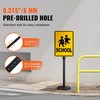 Nešiojamas ženklo stulpas, 122 cm, su ratukais