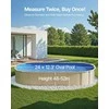Ovalus baseino įdėklas 7.30x3.75 metrų, užlenkiamas, 132 cm sienelės aukštis, plyšimui atsparus vinilo baseino įdėklas