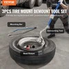 Padangų montavimo įrankiai 571-622 mm, rankinis plieno padangų keitiklis su ratlankio laikikliu, sunkvežimių bekelnių padangų montavimui/demontavimui, 3 vnt. padangų keitimo įrankių komplektas