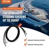 Pakabinamo variklio hidraulinio vairo žarnų rinkinys, 6.09 m TPEE valčių žarnos iki 300 HP, 2 dalių sandari jūrinė sistema, hidraulinė vairo žarna valtims, jūrinio vairo mechanizmo priedai
