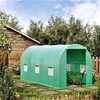 Pakaitinis dangtis sodo tuneliui, šiltnamio plėvelė, 7.5 kvadratiniai metrai, 2.5x3x2m, UV apsauga, žalia