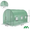 Pakaitinis dangtis sodo tuneliui, šiltnamio plėvelė, 7.5 kvadratiniai metrai, 2.5x3x2m, UV apsauga, žalia