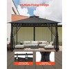 Pakaitinis tinklelis 304.8×396.2×207.3 cm pavėsinėms, lauko 4 dalių tinklinė šoninė sienelė su dvipusiu užtrauktuku, terasos tinklelis nuo mašalų, apsauga nuo vabzdžių