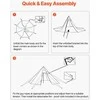Palapinė su krosnies anga, žieminė, neperšlampama, 2 asmenims, lengva, turistinė, stovyklavietėms