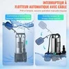Panardinamasis vandens siurblys, 1100W automatinis plūdinis jungiklis, nerūdijantis plienas švariam ir nešvariam vandeniui, baseinų ir tvenkinių sausinimas, elektrinis drenažo siurblys