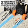 Paplūdimio vežimėlis dideliais ratais smėliui, 75.94 x 39.11 cm platforma, 74.84 kg talpa, sulankstomas, reguliuojamo aukščio, tvirtas, skirtas paplūdimiui, kroviniams