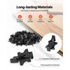 Paslėpti terasos tvirtinimo elementai kompozitinėms lentoms, universalūs T formos spaustukai su metaliniais varžtais, 6.5 mm tarpams, juoda montavimo sistema, rinkinys 900 vnt