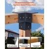 Pavėsinės rinkinys, smailiastogio stogo laikikliai 92 x 92 mm sijoms, 14 dalių komplektas su stulpų pagrindais ir kraigo laikikliais, lauko pavėsinės stoginės montavimo rinkinys