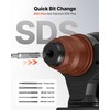 Perforatorius betonui, 20 mm SDS-Plus akumuliatorinis, 20V bešepetėlis variklis, su grąžtais ir kaltais, SDS-Plus sukamasis plaktukas, akumuliatorinis gręžtuvas, statybinis perforatorius