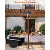 Pergola laikiklių rinkinys 2 vnt. 92 mm medinėms sijoms, T formos anglinio plieno jungtys, lauko sodo pavėsinės furnitūra, pavėsinės montavimo elementai