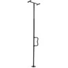 Perkėlimo stulpas nuo grindų iki lubų, 136 kg talpa, 2140-3050 mm luboms, juodas saugos turėklas, reguliuojamo aukščio atramos stulpas, vonios ir miegamojo rankena