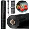 Piktžolių plėvelė 70 g/m², 1.6 m x 50 m, 50 smeigtukų, agroplėvelė, daržo danga, sodo plėvelė, žemės danga