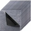 Pilkos kiliminės plytelės 457x457 mm svetainės ir miegamojo grindims, savaime lipnios nuimamos minkštos pliušinės, moduliniai kiliminiai kvadratai grindų danga