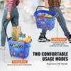 Plastikinis pirkinių krepšys su ratukais, 39 l, tvirtas, nešiojamas, maisto produktams, vežimėlis