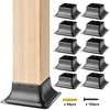 Plieninė stulpo bazė, skirta 101,6x101,6 mm stulpams, tvirta milteliniu būdu dengta plieninė stulpo atrama, terasos stulpo bazė, verandos turėklų atrama, medinio stulpo inkaras