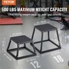 Pliometrinė šuolių dėžė treniruotėms namuose, plieninė platforma su neslystančiu paviršiumi, 458 mm aukščio šuolių platforma, sporto pratimų dėžė, fitneso pakopa