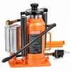 Pneumatinis hidraulinis butelinis domkratas, 20 t, 260-495 mm, sunkvežimiams ir visureigiams, sunkiasvoris suvirintas kėlimo įrankis su siurbliu, oranžinis