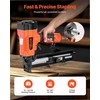 Pneumatinis kabių pistoletas 16GA, 16-38mm, 70-120PSI, plati nugarėlė, stogo paklotams, sienoms, tvoroms ir juodgrindėms, du šaudymo režimai, statybinis kabių kalimo įrankis