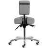 Podologijos kėdė, pilka, reguliuojamas aukštis, ergonomiškas atlošas, pasukama kėdė, supimo funkcija, patogi kėdė grožio salonams