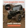Polaris Ranger gervės laikiklis gelbėjimui purvinuose keliuose, milteliniu būdu dengtas plieno jungties adapteris, trijų skylių dizainas, suderinamas su 907-1633 kg gervėmis, bekelės įranga