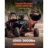 Polaris Sportsman gervės laikiklis, milteliniu būdu dengtas plienas, dviejų angų dizainas, priekabos gervės imtuvas, keturračio gervės plokštė bekelės gelbėjimui